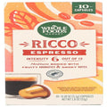 Whole Foods Market, Ricco Espresso Pods, Medium Bodied, 10 Count