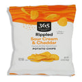 Whole Foods Market, Chip Potato Rippled Cheddar Sour Cream Single, 1.5 Ounce