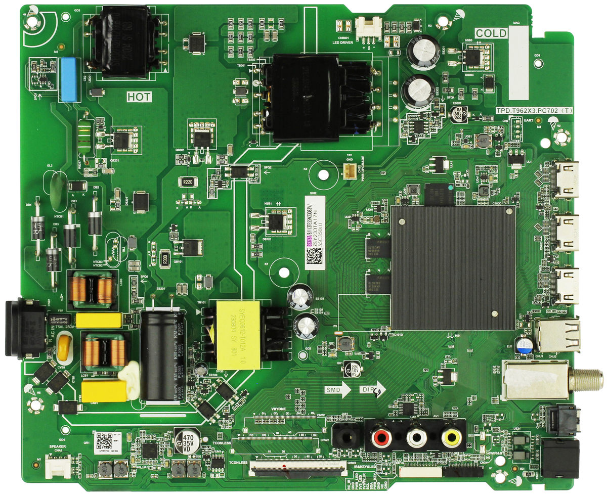 323767 Toshiba Main Board/Power Supply, 55C350LU, TPD.T962X3.PC702(T), 323767, 55C350LU