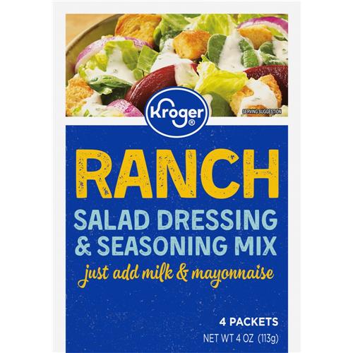 Kroger Ranch Salad Dressing & Seasoning Mix Packet 4 ct / 1 oz