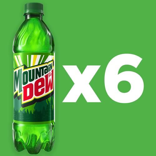Mountain Dew, 16.9 Fl Oz Bottles, 6 Pack