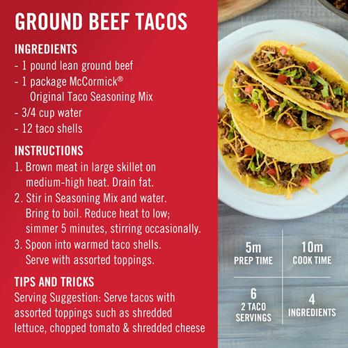 Mccormick Original Taco Seasoning Mix, 1 Oz
