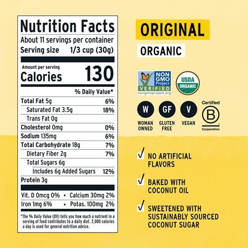 Purely Elizabeth, Organic Original, Ancient Grain Granola, Gluten-Free, Non-Gmo (12Oz Bag)