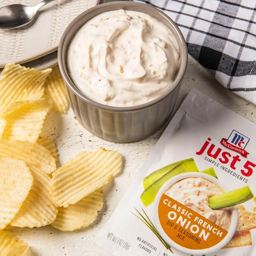 Mccormick, Just 5 Simple Ingredients Classic French Onion Dip & Seasoning Mix, 1 Oz