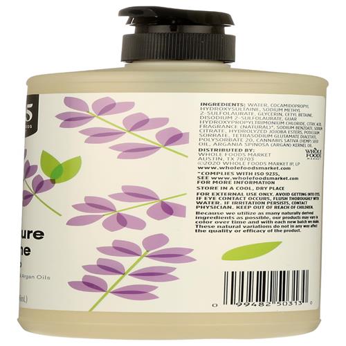 Whole Foods Market Moisture & Shine Shampoo With Hemp Seed & Argan Oil, Lavender Scent, 32 Fl Oz