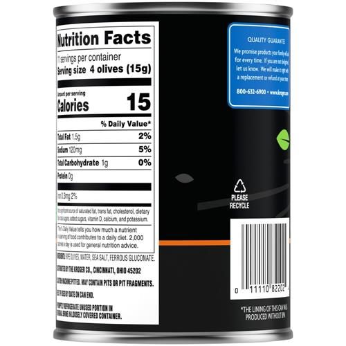 Kroger Large Pitted Ripe Black Olives 6 oz