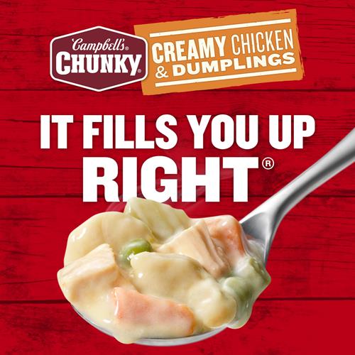 Campbells Chunky Soup, Creamy Chicken And Dumplings Soup, 18.8 Oz Can