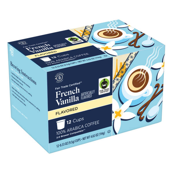 Barissimo Fair Trade French Vanilla Flavored Single Serve Coffee Pods, 12 count