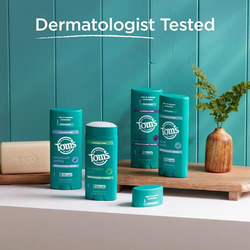 Tom’S Of Maine Clean Coast Aluminum Free Natural Deodorant For Women & Men | Goes On Clear | Odor & Wetness Protection | Naturally Derived And Moisture-Locking Ingredients | 3.25 Oz