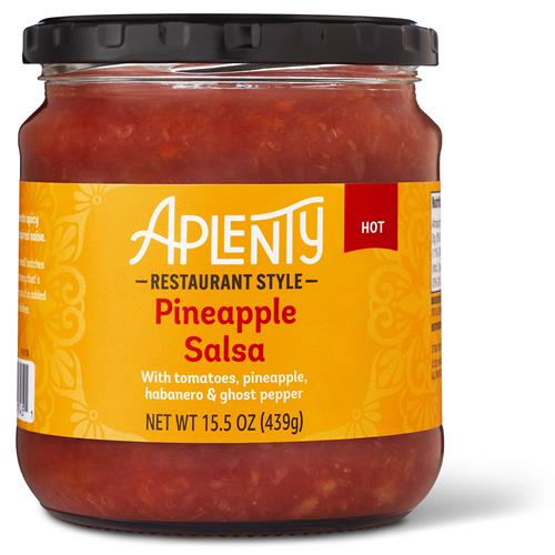 Aplenty Pineapple Salsa, Hot, 15.5 Oz