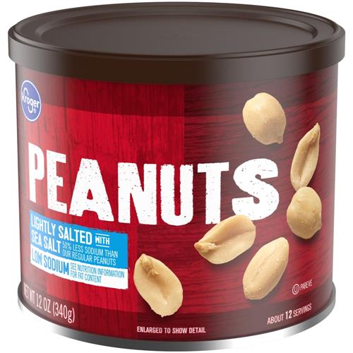 Kroger Lightly Salted Peanuts 12 oz