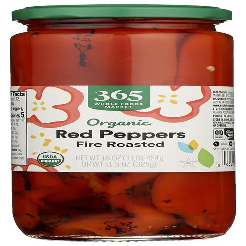 Whole Foods Market Organic Roasted Red Peppers, 16 Oz
