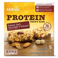 Millville Peanut, Dark Chocolate & Almond Protein Chewy Granola Bars, 5 count