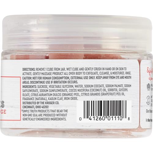 Simple Truth Beauty Crate Grapefruit & Orange Exfoliating Sugar Cubes 7 oz