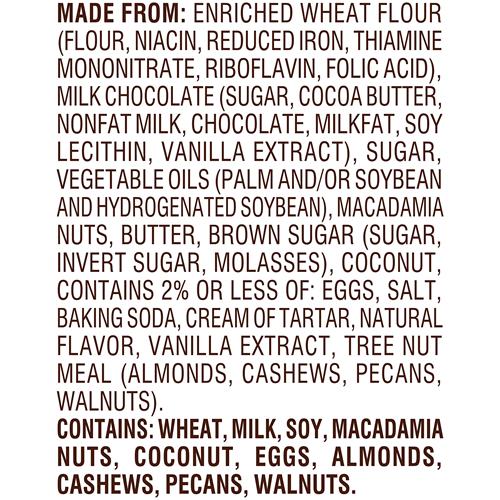 Pepperidge Farm Sausalito Crispy Milk Chocolate Macadamia Nut Cookies, 7.2 Oz Bag (8 Cookies)