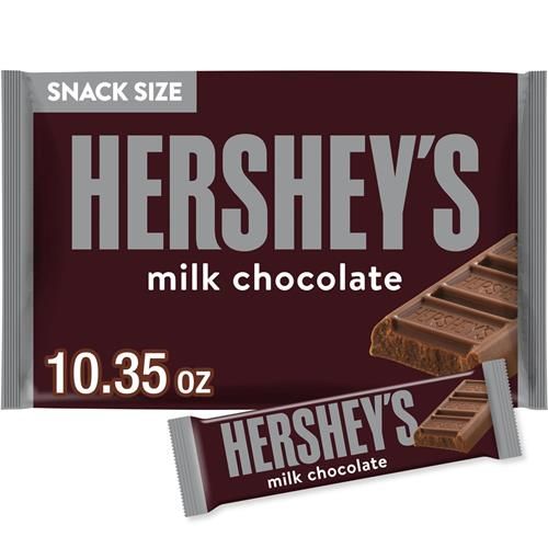 Hersheys Milk Chocolate Snack Size, Candy Bag, 10.35 Oz