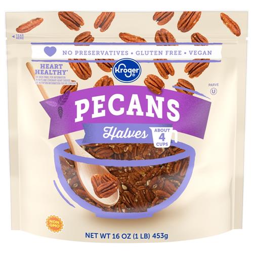Kroger Pecan Halves 16 oz