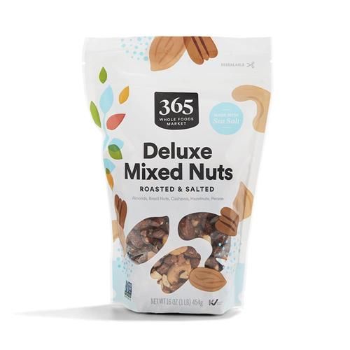 Whole Foods Market Roasted Salted Deluxe Mixed Nuts, 16 Oz