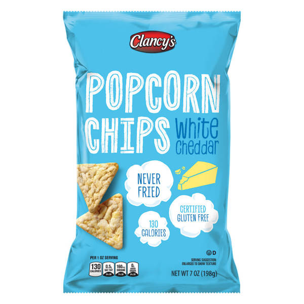 Clancy's Gluten Free White Cheddar Popcorn Chips, 7 oz
