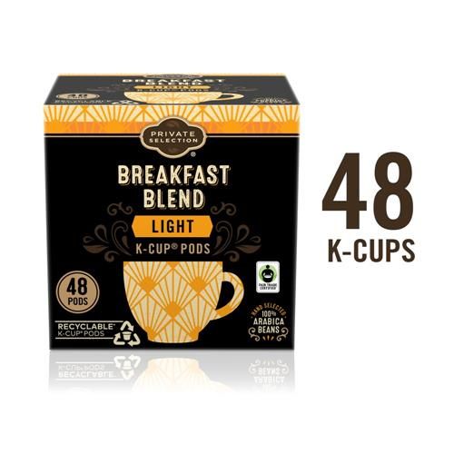 Private Selection Breakfast Blend Light Roast Coffee Pods 48 ct