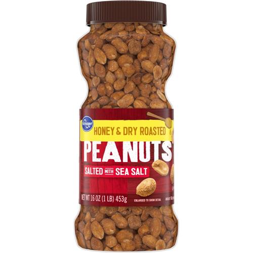 Kroger Salted Honey & Dry Roasted Peanuts 16 oz