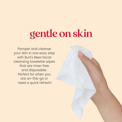 Burts Bees, Aloe Vera Face Wipes, For Sensitive Skin, Soothing Makeup Remover & Facial Cleansing Towelettes, 30 Count (1 Pack)