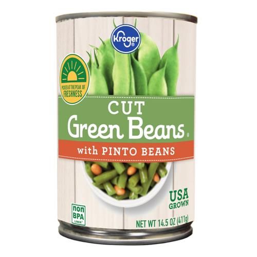Kroger Cut Green Beans with Pinto Beans 14.5 oz