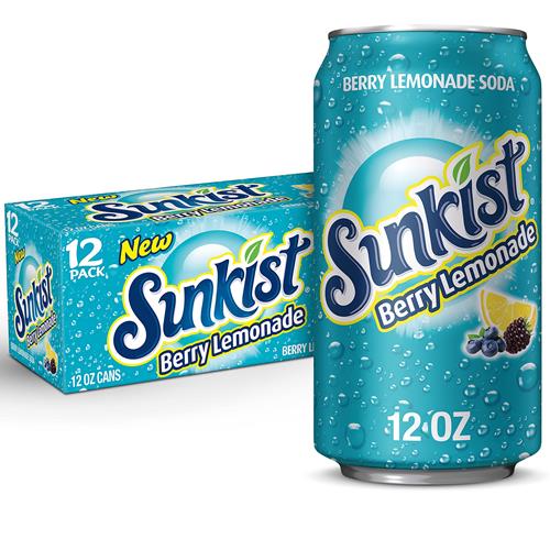 Sunkist - Berry Lemonade Soda, 12 Oz, 12 Pk