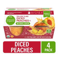 Simple Truth Organic Yellow Cling Diced Peach Cups in 100% Juice 4 ct / 4 oz