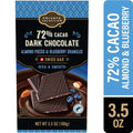 Private Selection Almond Blueberry 72% Cacao Dark Chocolate Swiss Candy Bar 3.5 oz