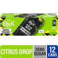 Big K Citrus Drop Zero Sugar Zero Calorie Soda Cans 12 pk / 12 fl oz