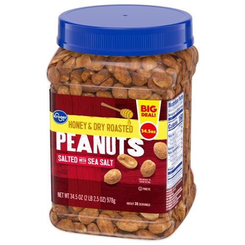 Kroger Salted Honey & Dry Roasted Peanuts 34.5 oz