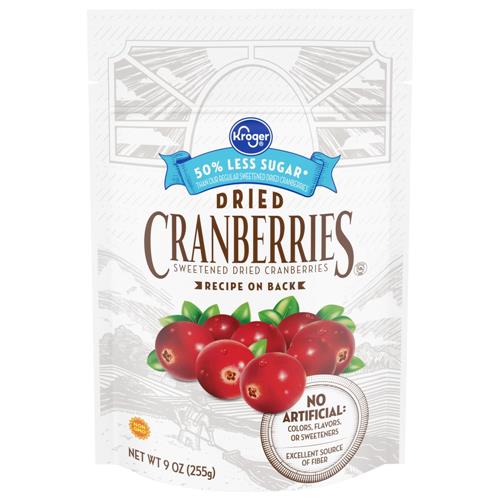 Kroger Low Sugar Dried Cranberries 9 oz