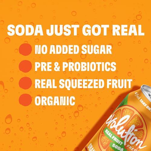 Evolution Fresh Organic Orange Squeeze Fruit Soda, 12 Fz