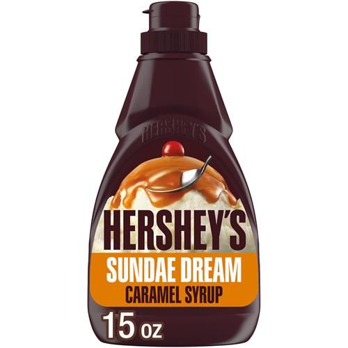 Hersheys Sundae Dream Caramel Syrup Bottle, 15 Oz