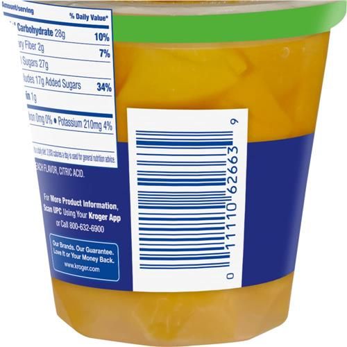 Kroger Peach Chunks 7 oz