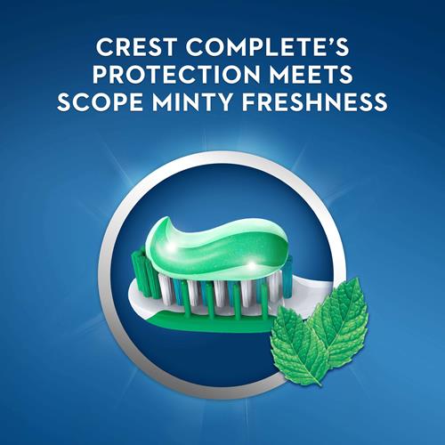 Crest + Scope Complete Whitening Toothpaste Minty Fresh Oz, Mint, 5.4 Ounce