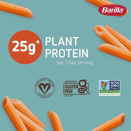 Barilla Red Lentil Penne Pasta, 8.8 Oz - Vegan, Gluten Free, Non Gmo & Kosher - Made With Plant Based Protein