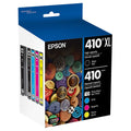 New, Pre-Owned - Epson 410XL Black and 410 Photo Black and Color Ink Cartridges