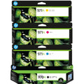 New, Pre-Owned - HP 970XL Black 971XL Cyan, Magenta, Yellow ink cartridges-4 Pack