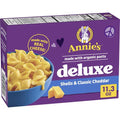 Annies Deluxe Macaroni And Cheese With Organic Pasta, Classic Real Cheddar Cheese And Shells, 11.3 Oz