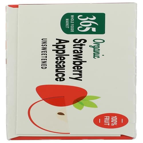 Whole Foods Market, Organic Strawberry Applesauce Pouches, Unsweetened, 3.2 Ounce (Pack Of 4)
