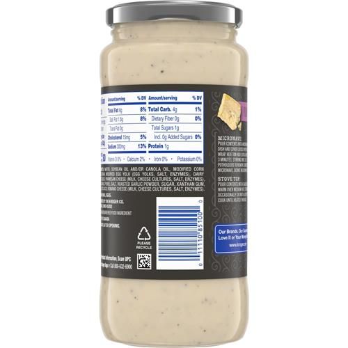 Kroger Roasted Garlic Alfredo Sauce 16 oz