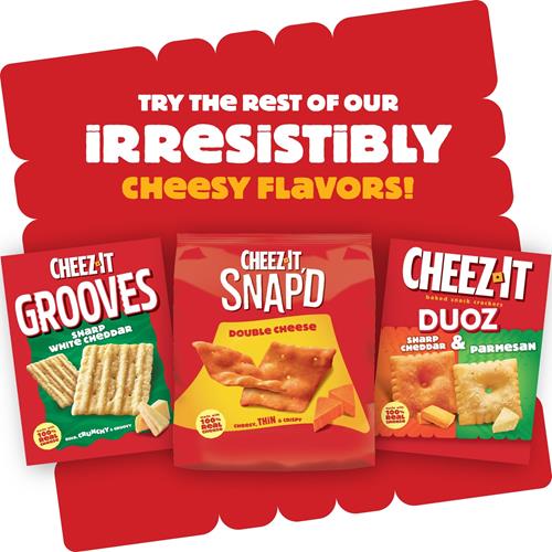 Cheez-It Baked Snack Crackers, Lunch Snacks, Smoked Cheddar, 12.4Oz Box (1 Box)