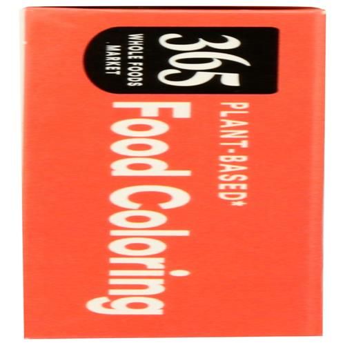 Whole Foods Market, Plant-Based Food Coloring (Red, Yellow, Green & Blue Bottles), Gluten-Free, 0.3 Fl Oz Each, 1.2 Fl Oz Total