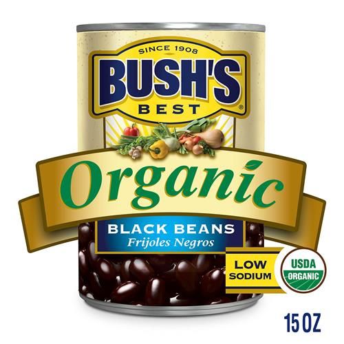 Bushs Best Organic Black Beans 15 Oz