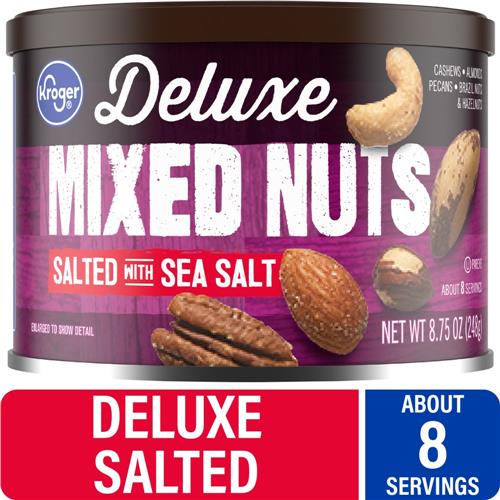 Kroger Deluxe Sea Salted Mixed Nuts 8.75 oz