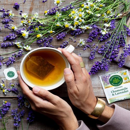 Traditional Medicinals Organic Chamomile With Lavender Herbal Tea, 16 Tea Bags (Pack Of 1)