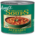Amy’S Soup, Vegan Alphabet Soup, Low Fat, Made With Organic Potatoes, Carrots And Green Beans, Canned Soup, 14.1 Oz