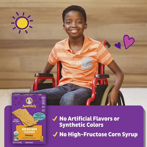 Annies Organic Honey Graham Crackers, Made With Whole Grain, 14.4 Oz
